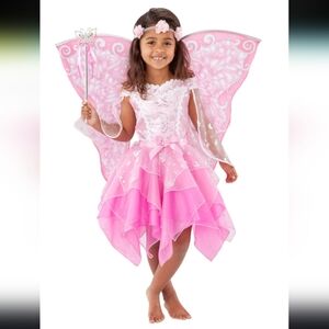 Pink Pixie Fairy Costume with Wings